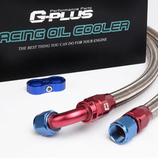 G-PLUS 10 Row Oil Cooler for Universal AN10-10AN Aluminum Gold Product Image