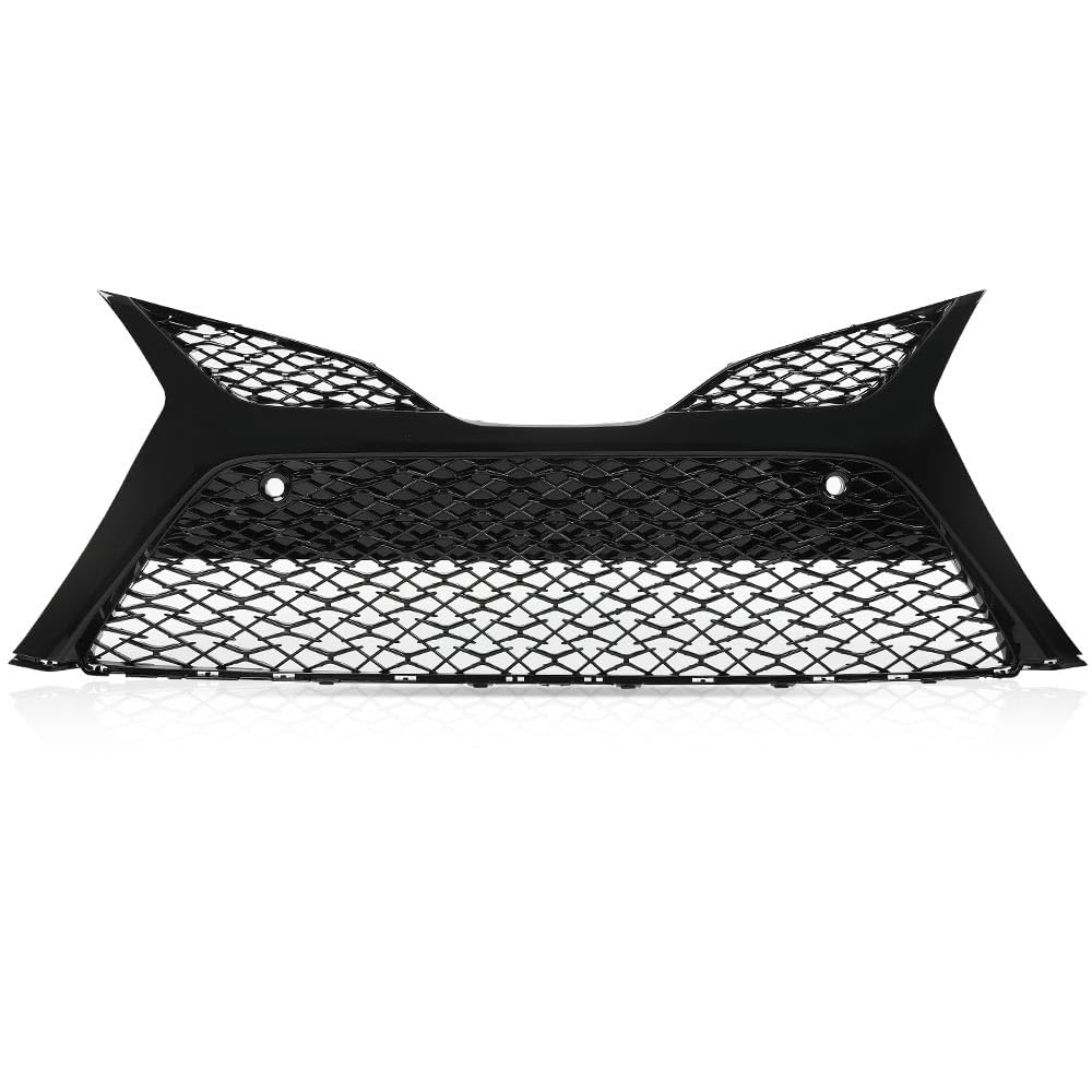 G-PLUS Front Bumper Cover Grille, Compatible with Toyota Camry SE XSE 2018-2020 with Parking Sensors/NOT fit LE XLE models Trim Grill For 5310206560 TO1036186 (Glossy Black)