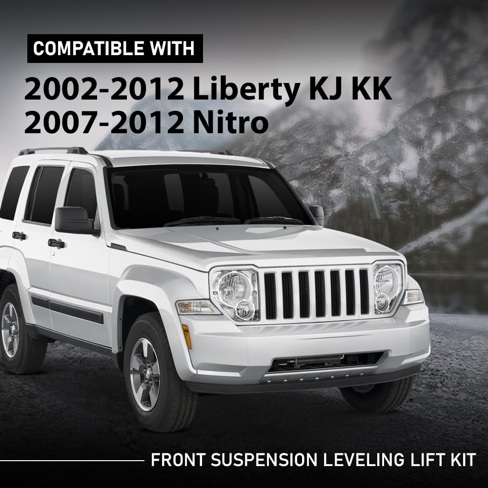 G-PLUS Front Suspension 2.5" Leveling Lift Kit Compatible with Jeep Liberty KJ KK 2002-2012,Fit Compatible with Dodge Nitro 2007-2012