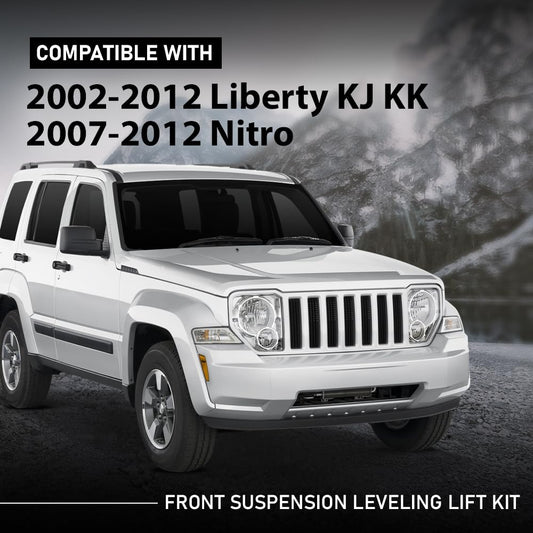 G-PLUS Front Suspension 2.5" Leveling Lift Kit Compatible with Jeep Liberty KJ KK 2002-2012,Fit Compatible with Dodge Nitro 2007-2012