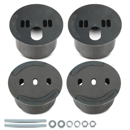 G-PLUS Universal Front Air Ride Bag Brackets Kit Cups 4.5" OD Compatible with Any Cars & Trucks with 4.5" Front Coil Spring Diameter