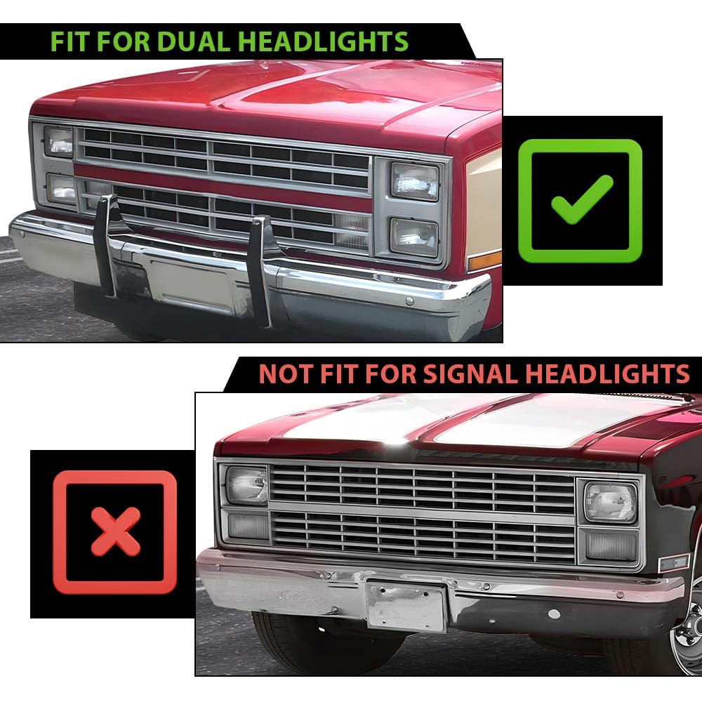 G-PLUS Turn Signal Light Side Corner Marker Lamp Left and Right Side Compatible with Chevy Blazer 1987-1988/Fit 1983-1986 GMC C1500 C2500 C3500 1983-1986/Fit GMC Jimmy 1983-1988 GM2520110 GM2521110