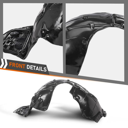 G-PLUS Front Left and Right Side Fender Liner Set Compatible with Honda Civic Hatchback Sport 2017-2019 2 PCS Black