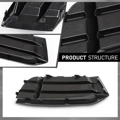 G-PLUS Pair Front Bumper Fog Light Cover Lamp Bezel Grill Compatible with Audi A3 Sedan 2017-2020 2PCS