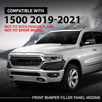 G-PLUS Front Bumper Filler Panel Left & Right Side Pair Compatible with Dodge Ram 1500 2019-2021,Not Fit with Fender Flare,Not Fit Sport Model 68403910AE, 68403911AE