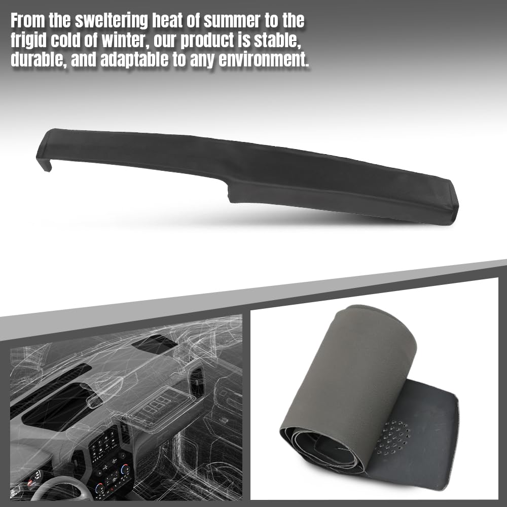 G-PLUS TPE Dash Board Instrument Panel Cover Compatible with Buick Apollo/Olds Omega 1972-1974 Chevy II/Nova1969-1974 Pontiac Ventura 1971-1974 Black