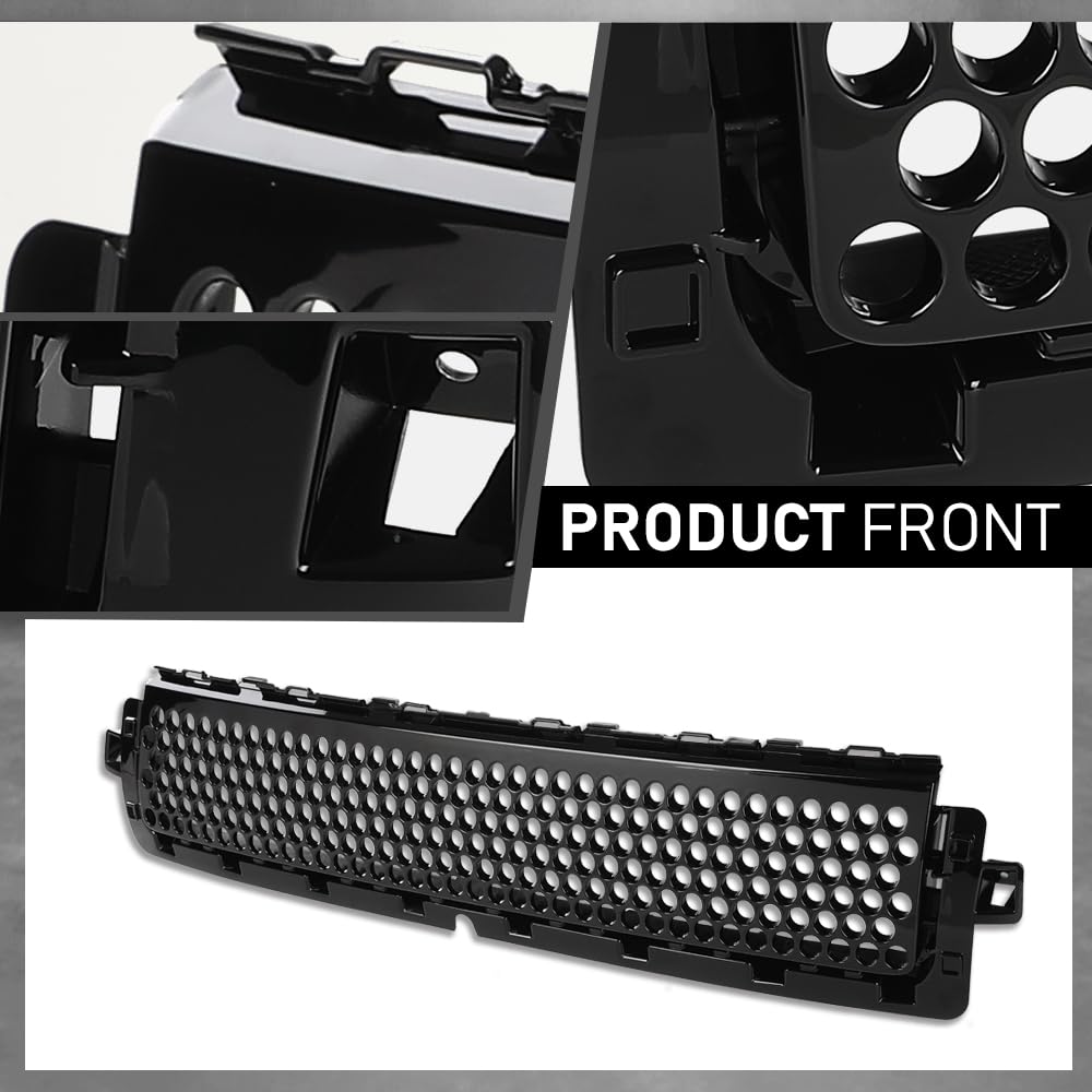 G-PLUS Front Bumper Lower Grille Compatible with Land Rover Defender 90 110 130 2020-2024 Glossy Black Grill LR133561, LR129440, L8B217H750BA