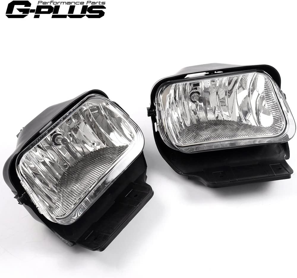 G-PLUS Headlights Assembly + Fog Lights Driving Lamp Compatible with Chevy Silverado 2003 2004 2005 2006, Bumper Headlamps & Fog Lamps,faros delanteros Chrome Housing