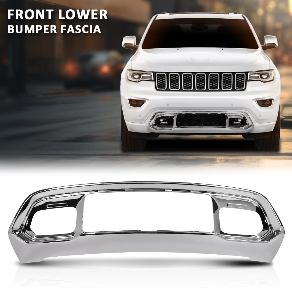 G-PLUS Front Bumper Lower Fascia Applique Compatible with Jeep Grand Cherokee 2016-2021 68310779AA