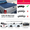G-PLUS T3 Tri Fold Hard Top Truck Bed Tonneau Cover Compatible with 2016-2021 Toyota Tacoma | 5' Extra Short Bed Black