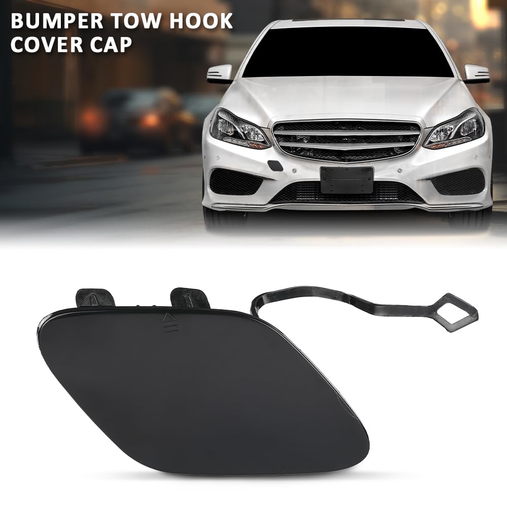 G-PLUS Front Bumper Tow Hook Cover Cap Compatible with Benz E550 E400 E350 E250 4Matic Hybrid 2014-2016 A2128852422