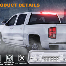 G-PLUS LED Third Brake Light for Ford F150 Lobo Explorer Mark LT 2004-2008 Clear Lens Front View