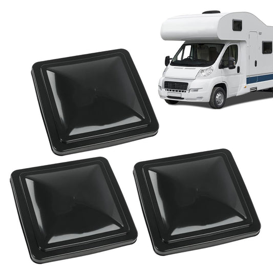 G-PLUS 14" x 14" Replacement Roof Vent Cover Camper RV Trailer Fit for Ventline pre-2008 and Elixir Style Pin 1994 and Newer Black 3pcs Accessories is not assembled