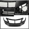 G-PLUS Front Bumper Cover Compatible with Nissan Altima Sedan 2013 2014 2015 w/Fog Light Holes & Tow Hook Hole, 620223TA0H, NI1000285