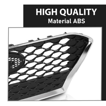 G-PLUS Front Bumper Grille Chrome Trim Compatible with Hyundai Kona Hatchback 2018-2021 86350J9100