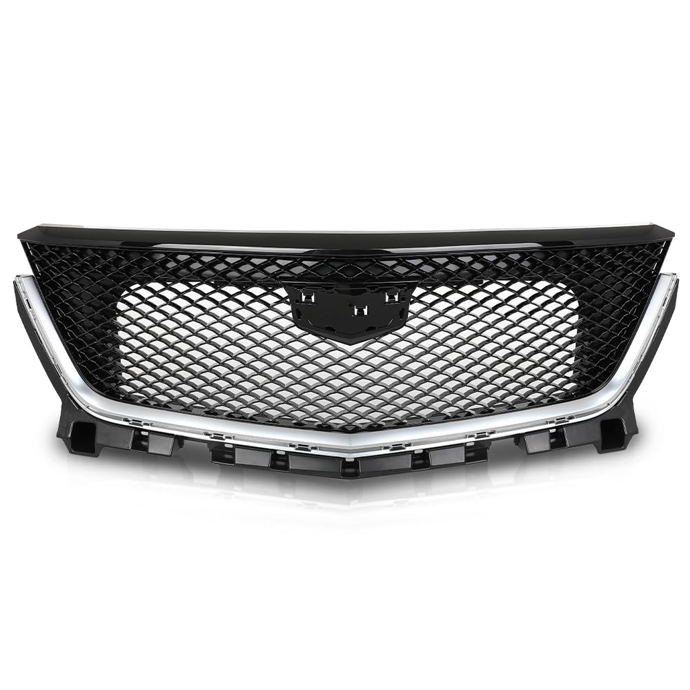 G-PLUS Front Bumper Grille Grill Compatible with Cadillac XT6 2020-2021 84758562 Black and Chrome
