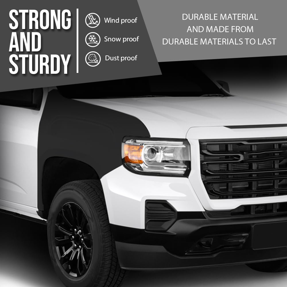 G-PLUS Fender Front Right Side Compatible with GMC Canyon (submodel: Base, SL, SLE, SLT) 2015-2020, Fit GMC Canyon Denali 2017-2022 GM1241405, 23373628 Primed Black