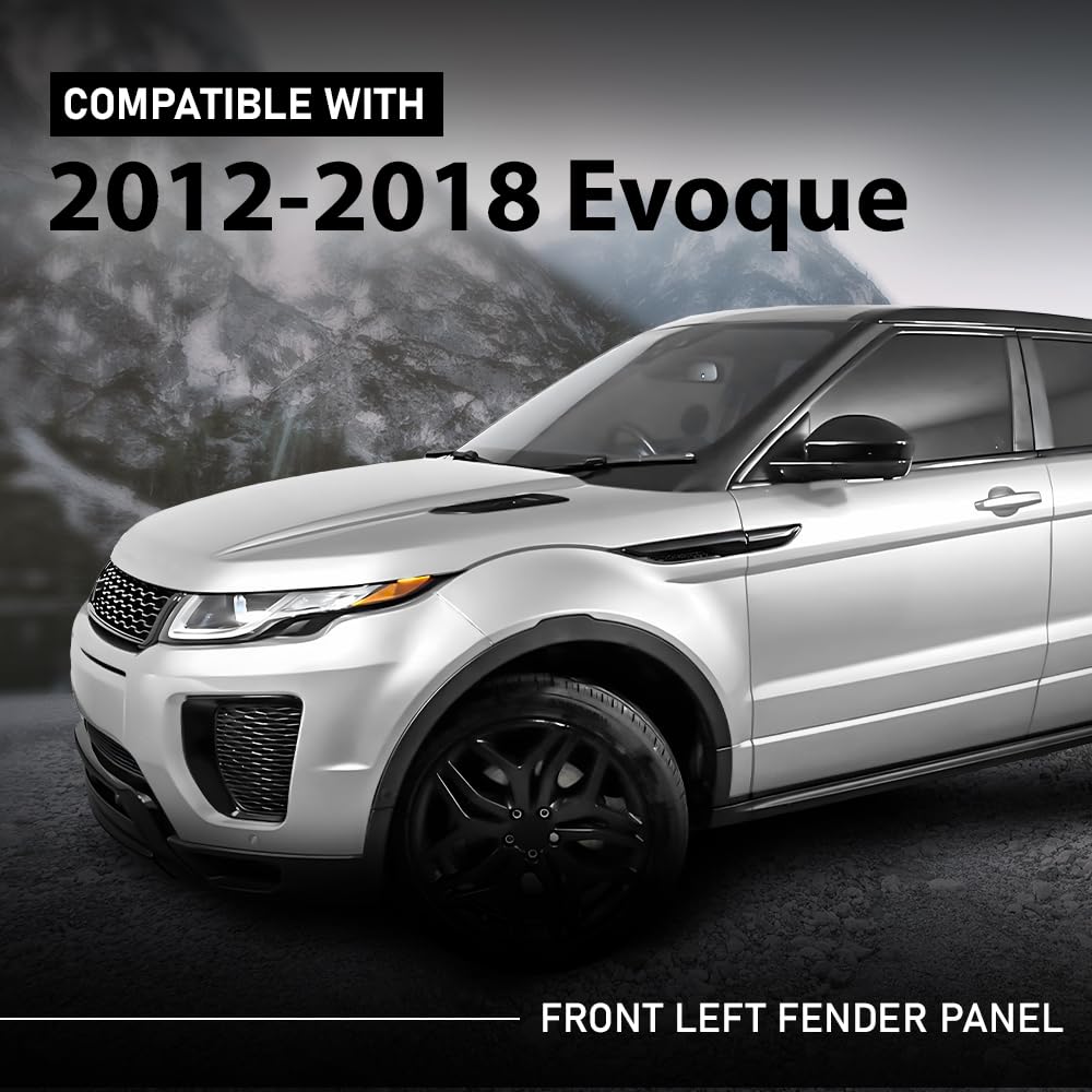 G-PLUS Front Left Fender Panel Compatible with Evoque 2012-2018 Black
