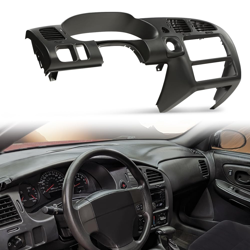 G-PLUS Dash Bezel Radio Surround Cluster Trim Compatible with Chevy Monte Carlo 2000-2005 Black