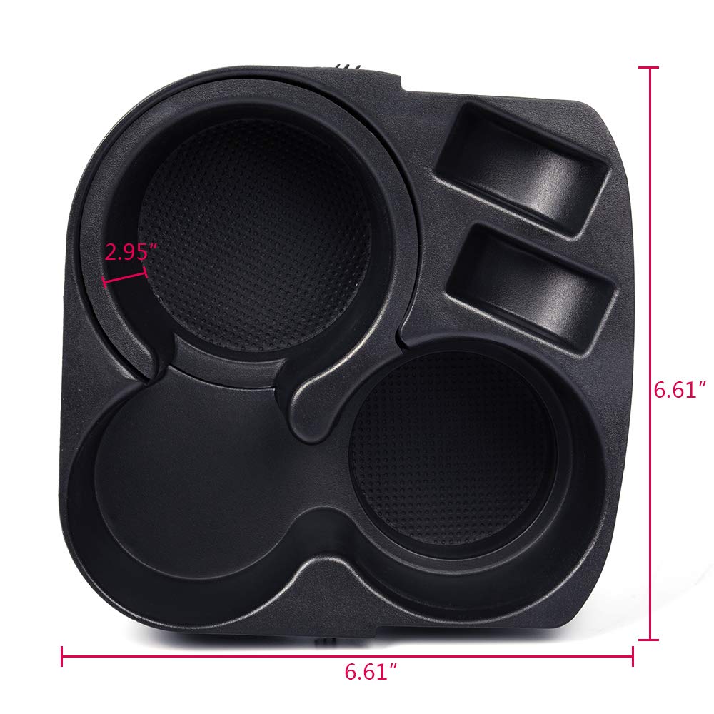 G-PLUS Center Console Cup Holder & Liner Black Compatible with Nissan Altima 2007-2012