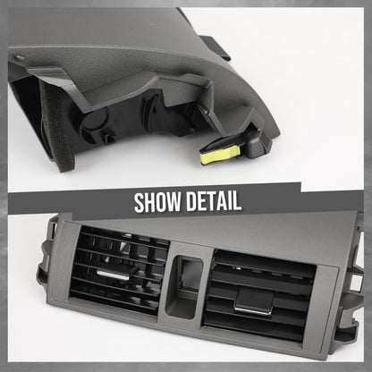 G-PLUS Dash Center A/C Air Vent Upper Bezel Trim, Compatible with Toyota Corolla 2008-2013 Replace 55670-02160, 55663-02060, 55435-02220, 55436-02180 Dashboard AC Air Vent Panel Trim Outlet