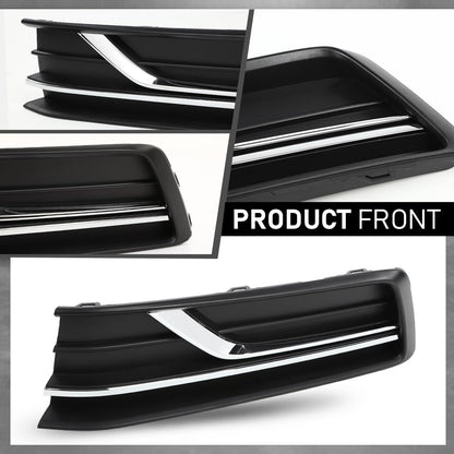 G-PLUS Bumper Lower Fog Light Cover Right and Left Side Compatible with Volkswagen Passat 2016-2019 561854661LRYP, 561854662GRYP, VW1038145, VW1039145