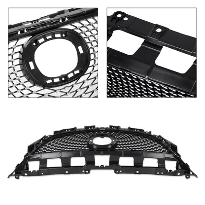 G-PLUS Front Bumper Upper Grille Compatible with Mazda 6 Atenza 2014-2016 Mesh Hood Grill ABS Black