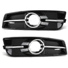 G-PLUS Front Fog Light Lamp Cover Grille Bezel Chrome Left+Right Compatible with Audi A3 2010-2013 8P0807681AA