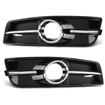 G-PLUS Front Fog Light Lamp Cover Grille Bezel Chrome Left+Right Compatible with Audi A3 2010-2013 8P0807681AA