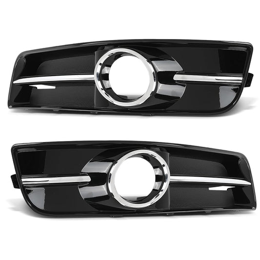 G-PLUS Front Fog Light Lamp Cover Grille Bezel Chrome Left+Right Compatible with Audi A3 2010-2013 8P0807681AA