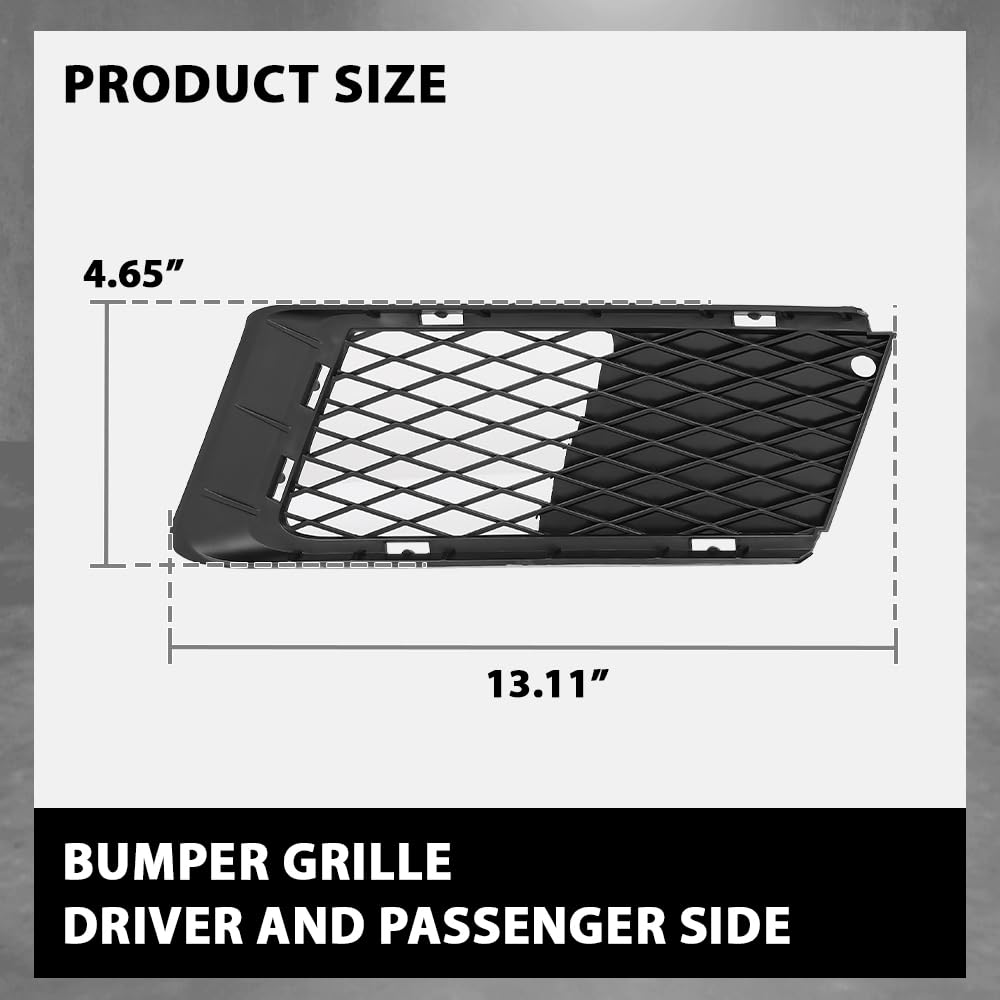 G-PLUS Pair Bumper Grille Compatible with BMW 328i/328xi xDrive Base Coupe 2-Door 2007-2010,BM1036121, BM1036122, 51117154720, 51117154719,BM1036122,51117154720 Black