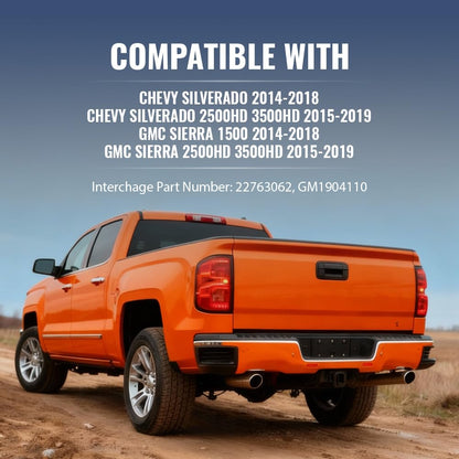 G-PLUS Tailgate Molding Cap Top Protector Molding Trim Compatible with Chevy Silverado GMC Sierra 1500 2014-2018/ Silverado Sierra 2500HD 3500HD 2015-2019 22763062, GM1904110