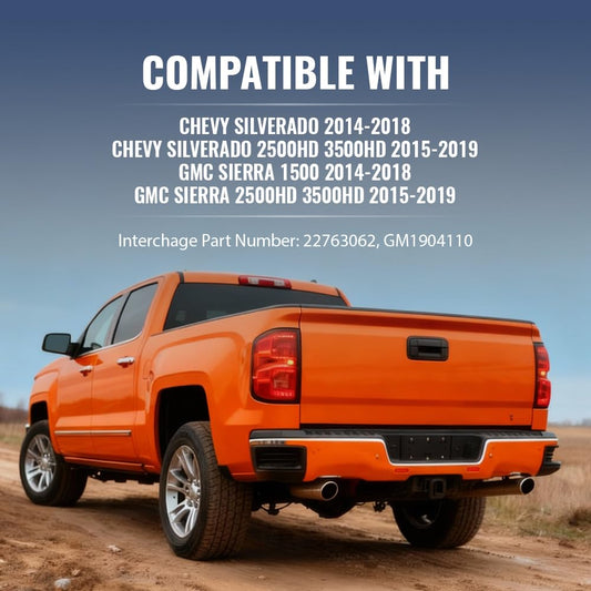 G-PLUS Tailgate Molding Cap Top Protector Molding Trim Compatible with Chevy Silverado GMC Sierra 1500 2014-2018/ Silverado Sierra 2500HD 3500HD 2015-2019 22763062, GM1904110