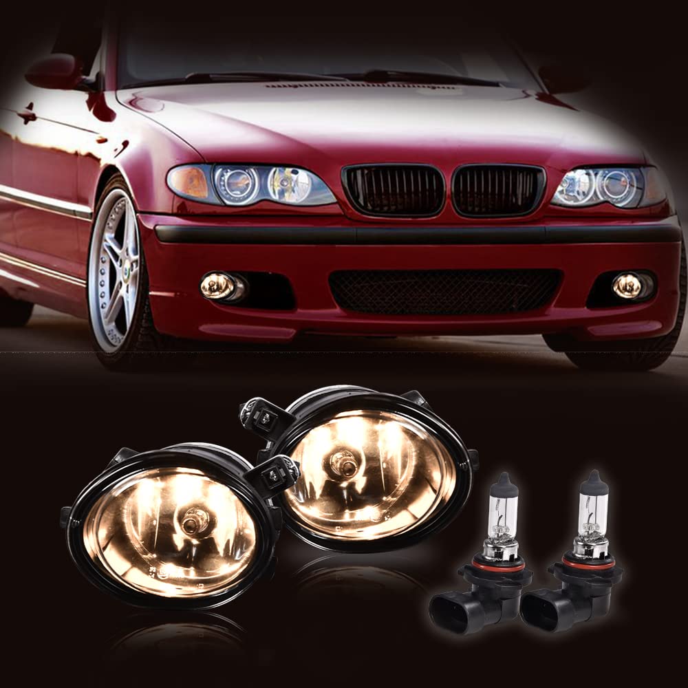 G-PLUS Fog Lights Compatible With 2001-2005 BMW 3 Series E46 2000-2003 M3/M5 (330 Series With ZHP & M-Tech Front Aero Package Only) BM2592122 / BM2593122 Fog Light Replacement