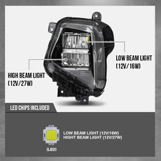 G-PLUS LED Headlight Left for Hyundai Tucson 2022-2024 Black Side View