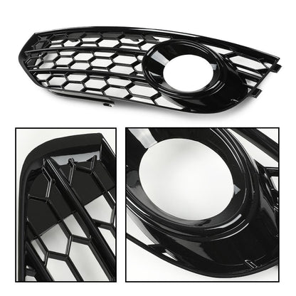 G-PLUS Front Bumper Fog Light Lamp Cover Grille Compatible with Audi A4 S-line S4 2013-2015 8K0807681L, 8K0807682M