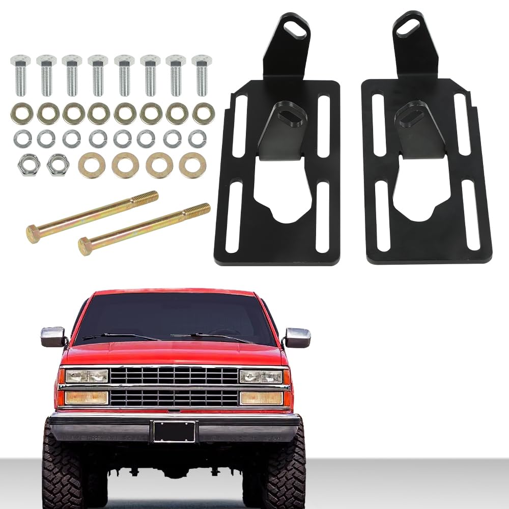 G-PLUS Adjustable Conversion Engine Motor Mounts, Fit All Chevy LS Series Engines 1997-2014, Fit 1973-1987 “Square Body” Chevy / GMC 2WD, 4WD, Full Size C/K Trucks