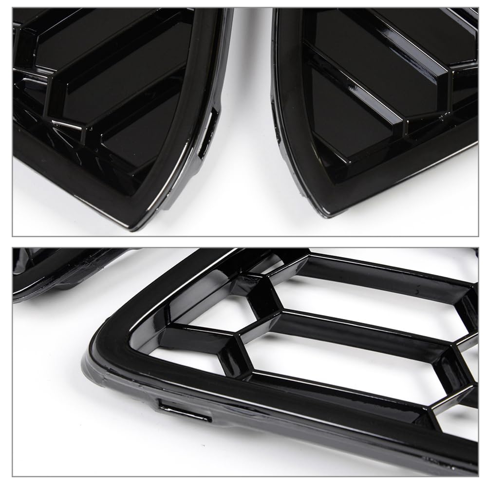 G-PLUS Front Bumper Lower Grill 3pcs Compatible with Ford Focus S/SE 2012-2014 Honeycomb Mesh Front Bumper Grille