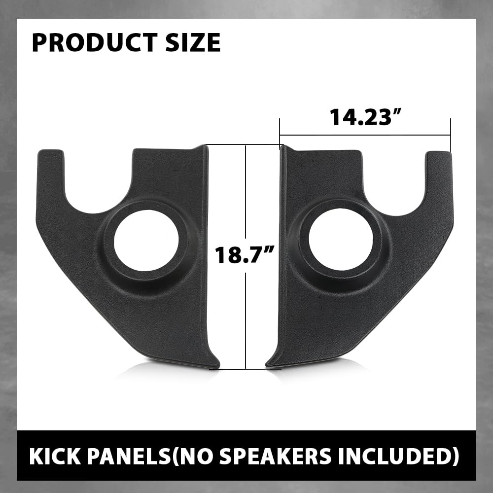 G-PLUS Speaker Kick Panels Pair Black Compatible with Chevy C30 C20 C10 Pickup Suburban Blazer 1967-1972