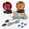 G-PLUS Universal 12V Magnetic Towing Light Kit Tail Lights Turn Signal Lamp Kit 20' 55lb Magnetic Strength, Red & Amber