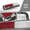 G-PLUS Tail Light Set, Bezels, Lens, Right & Left Compatible with Chevy Camaro 1968 Red