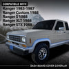 G-PLUS TPE Dash Dashboard Cover, Compatible with Ford Ranger 1983-1987, Fit Ranger Custom/S/XLT/STX 1988, Light Blue
