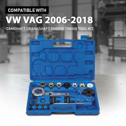 G-PLUS Camshaft Crankshaft Engine Timing Tool Kit Compatible with Audi VW VAG 2006-2018 Silver