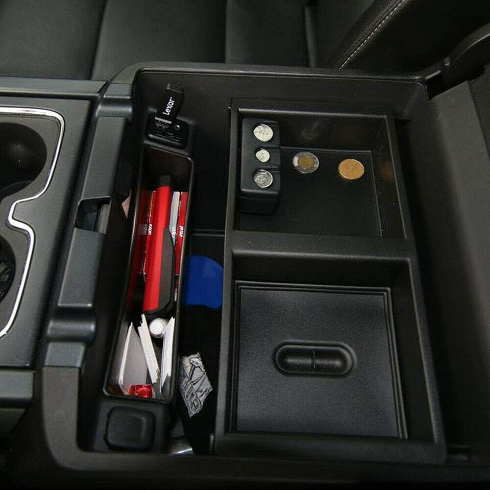 G-PLUS Center Console Coin Holder Compatible with Chevy Silverado Suburban Tahoe/GMC Sierra 2500HD 3500HD Yukon XL 2015-2018 Change Holder Organizer 22817343, 10436137