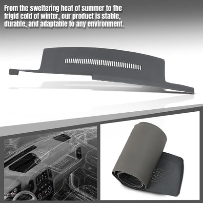 G-PLUS TPE Dash Cover Dashboard Panel Compatible with Chevy & GMC C1500 C2500 C3500 K1500 K2500 K3500 Suburban Yukon 1989-1994 Instrument Panel Cover Gray