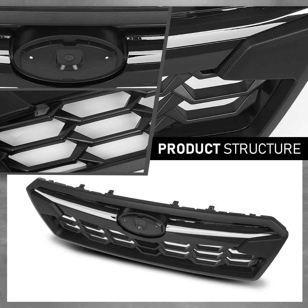G-PLUS Front Bumper Grille Assembly Compatible with Subaru Crosstrek 2024 Black J1010FN500