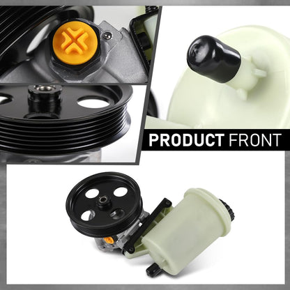 G-PLUS Power Steering Pump w/Reservoir Compatible with Dodge Ram 1500 2009-2010 w/Pulley & Reservoir 55398903AD, 55398903AE, 55398904AD, 55398904AE