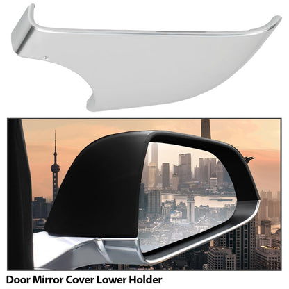G-PLUS Right Side Rearview Mirror Cover Lower Silver Holder Chrome Compatible With Tesla Model 3 2017-2022 22873006
