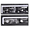 G-PLUS LED DRL headlights, Compatible with 1994 1995 1996 1997 1998 1999 2000 GMC C10 C/K C1500 bumper Headlamp, Clear lens Black Housing Clear Reflector