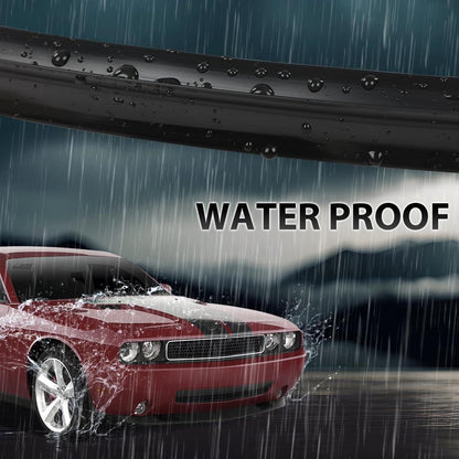 G-PLUS Black Rubber Bumper Hood Seal & Rivets Compatible with Dodge Challenger 2008-2022 68051392AB, 68051392AA